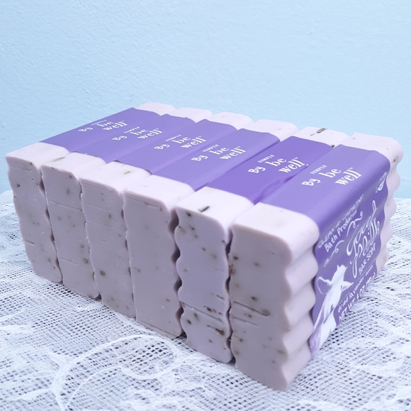 6 Goat Milk Bar Soap Simply Be Well Lavender Clean and Caprine Bath Body Hand - Picture 2 of 6